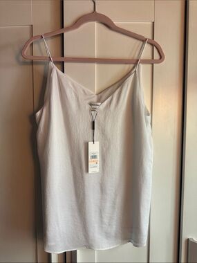 Calvin Klein White V-Neck Cami Tank